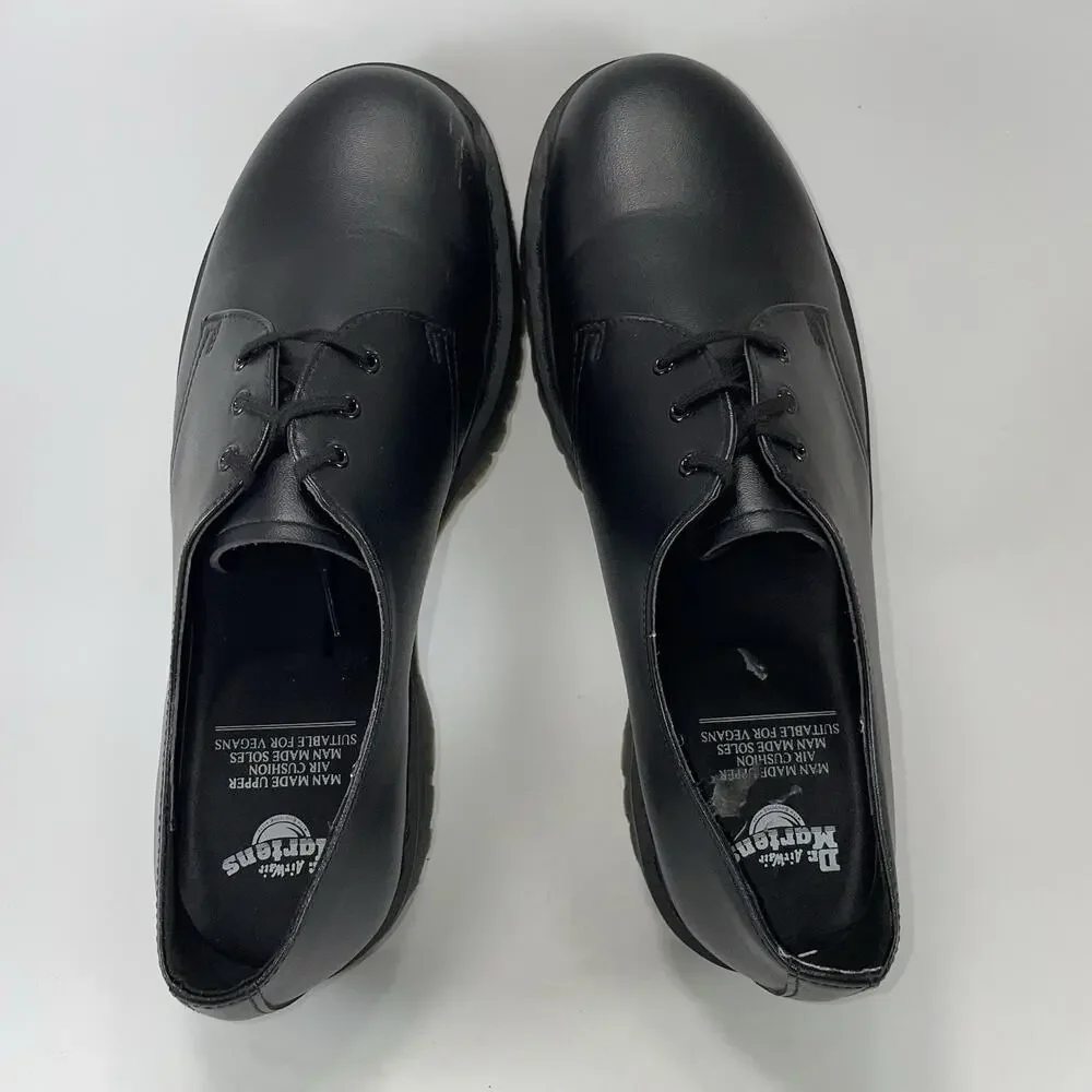 Dr Martens 1461 Quad Mens Size 11 Black Leather Platform Oxford Shoes 3-Eye